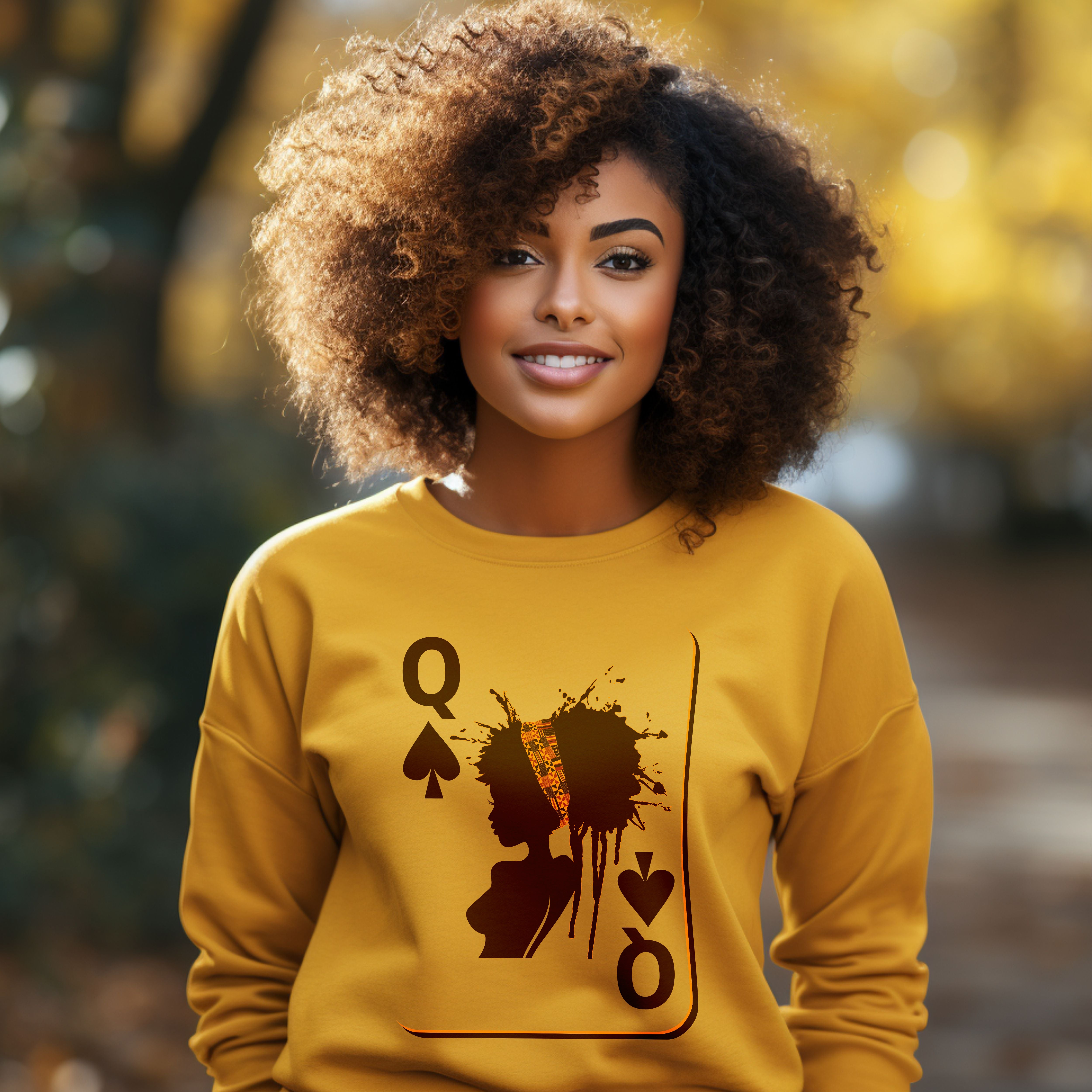 Black Queen Playing Card Sweatshirt, Hoodie, Tshirt