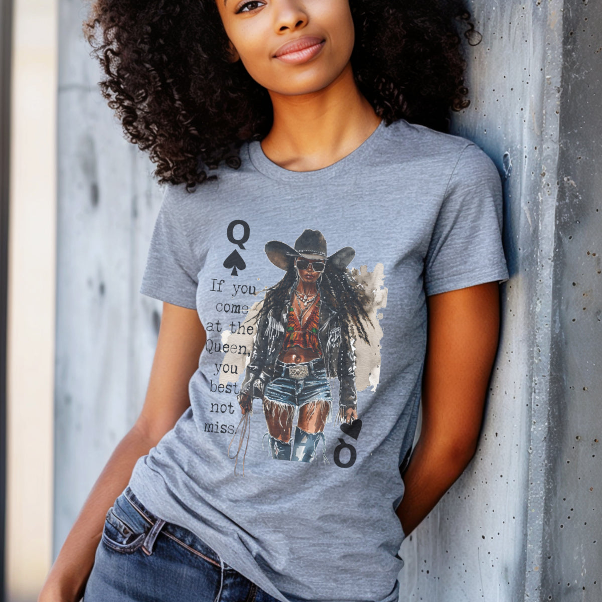 Black Queen Cowboy T-Shirt – Funny Western Graphic Tee