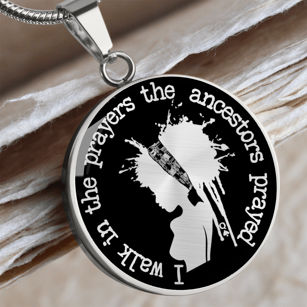 To My Daughter – Inspirational Jewelry for Black Women | “I Walk in the Prayers the Ancestors Prayed” Minimalist Necklace