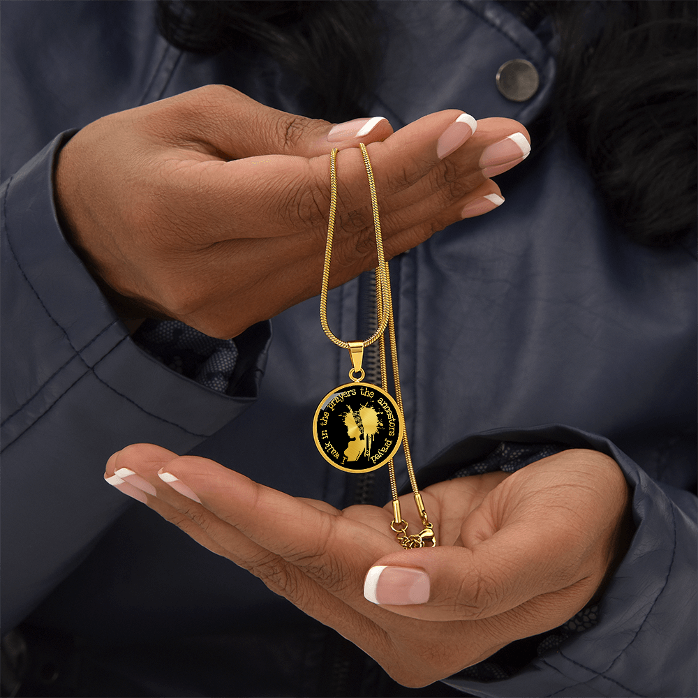 To My Daughter – Inspirational Jewelry for Black Women | “I Walk in the Prayers the Ancestors Prayed” Minimalist Necklace