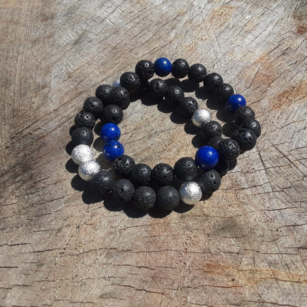 Black Lava and Tiger Eye Beads Bracelet for Men and Women