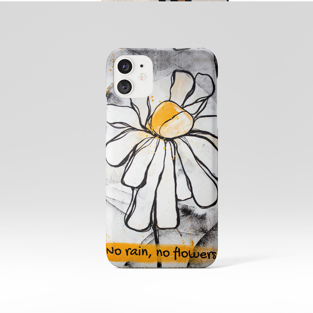No Rain no flowers aesthetic phone case