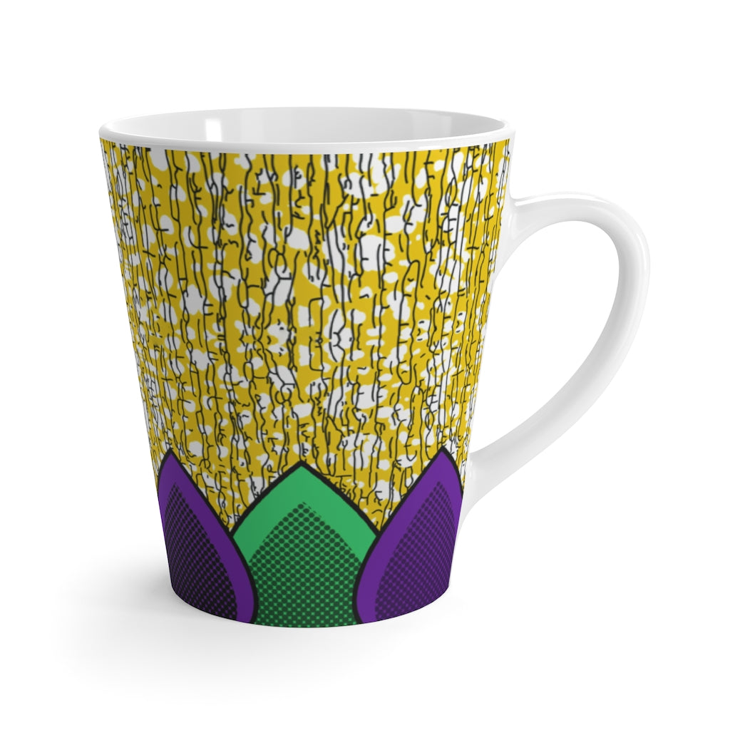 African Print Marigold Latte Mug