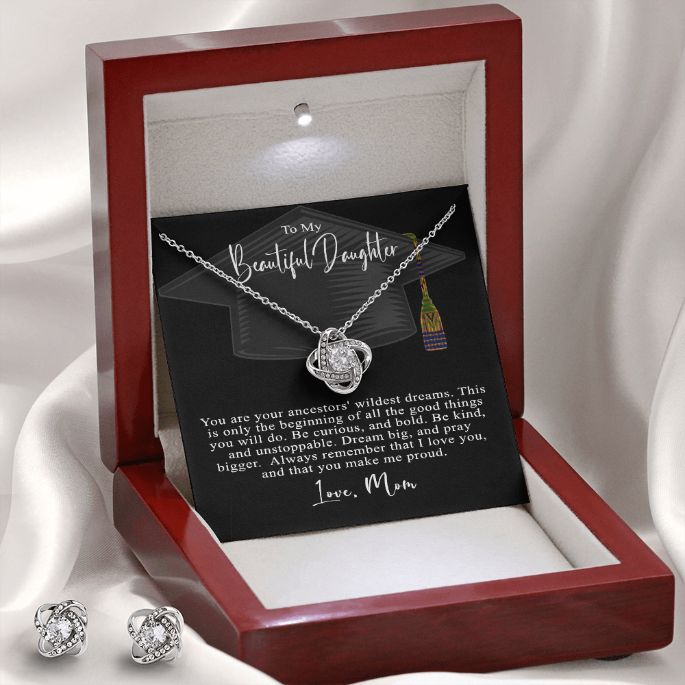 PERFECT GRADUATION GIFT | YOUR ANCESTORS' WILDEST DREAMS | LOVE FROM MOM | HEARTS MINIMALIST NECKLACE