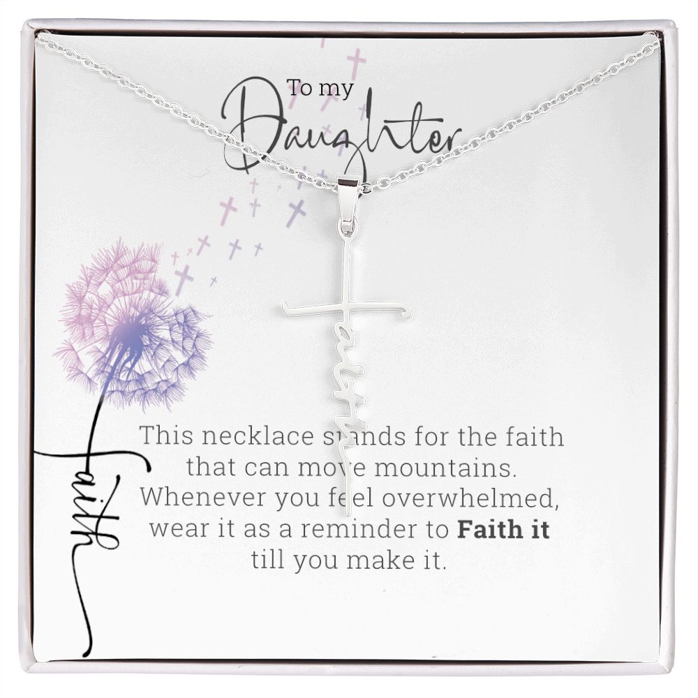 Faith it till you make it | To My Daughter | Faith Minimalist Necklace