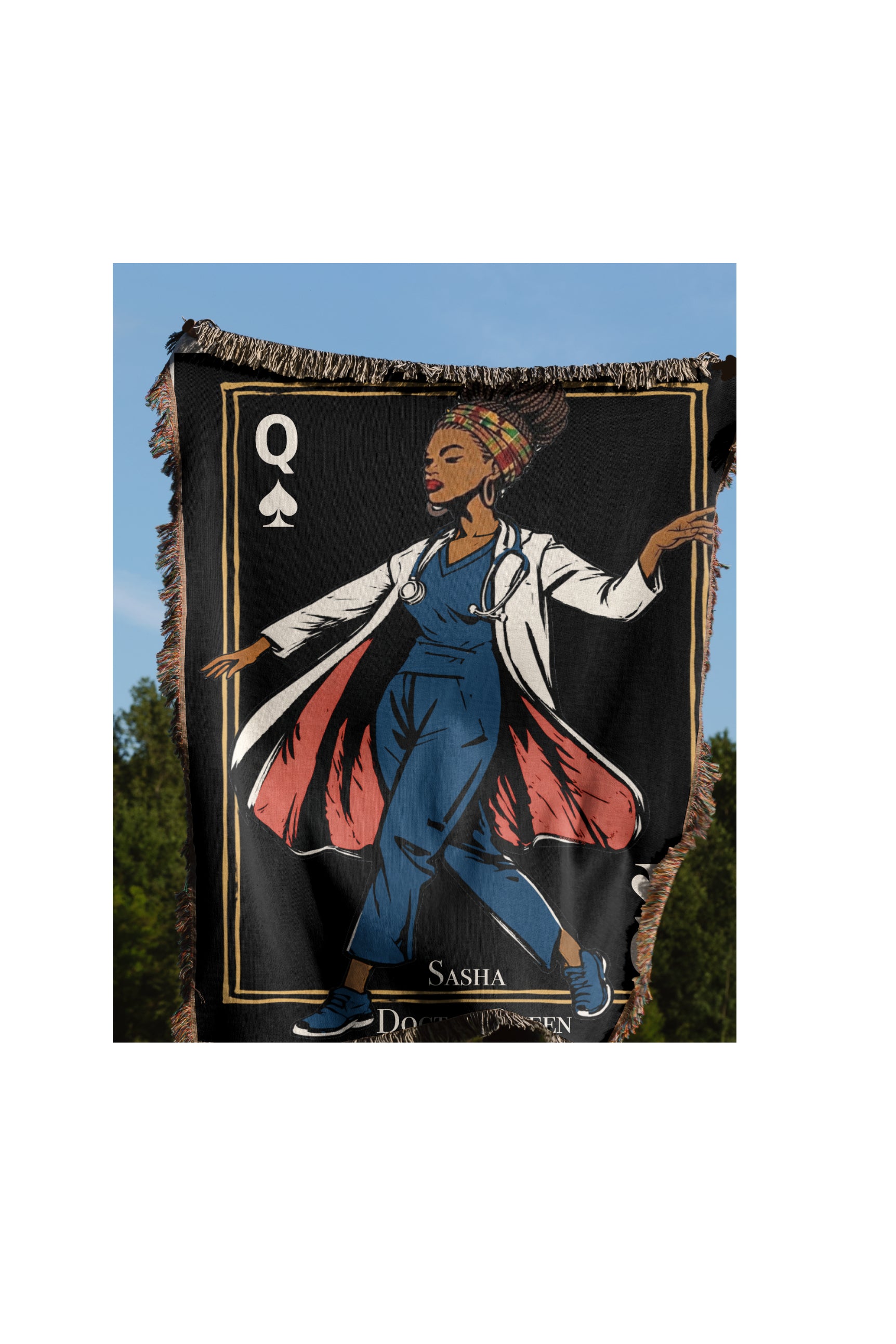 Queen Collection Personalized Woven Blanket — Choose Your Queen