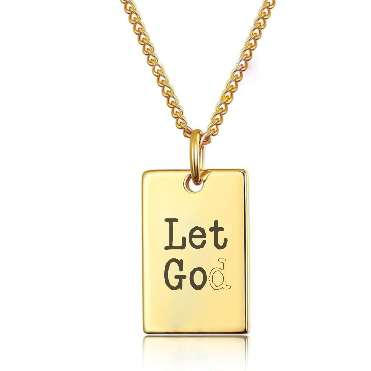 Let Go and Let God Inspirational Necklace Spiritual Guidance and Trust Perfect Gift for Hope Faith Seekers Rose Gold Minimalist Necklace