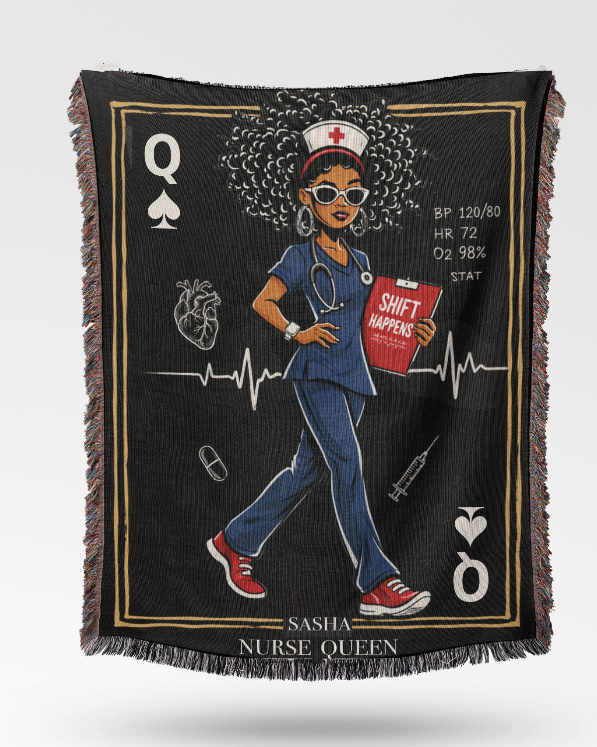 Queen Collection Personalized Woven Blanket — Choose Your Queen