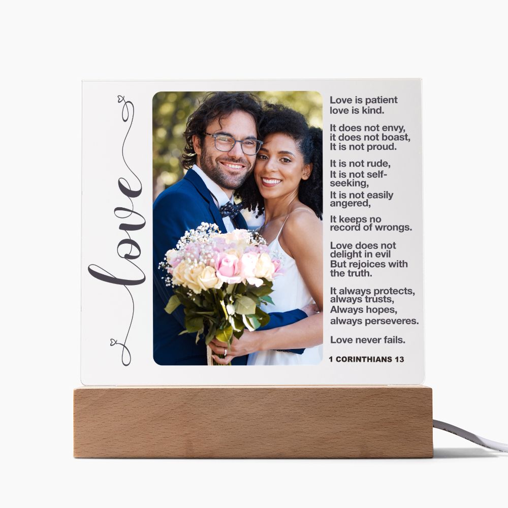 Wedding Gift, Engagement Gift, Newly Wed Gift, Love is Kind Acrylic Plaque