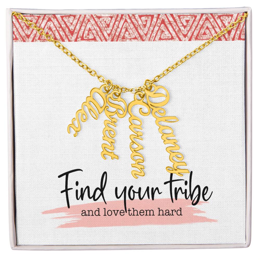 Find Your Tribe Multi Name Necklace | Minimalist Gold Plated Necklace