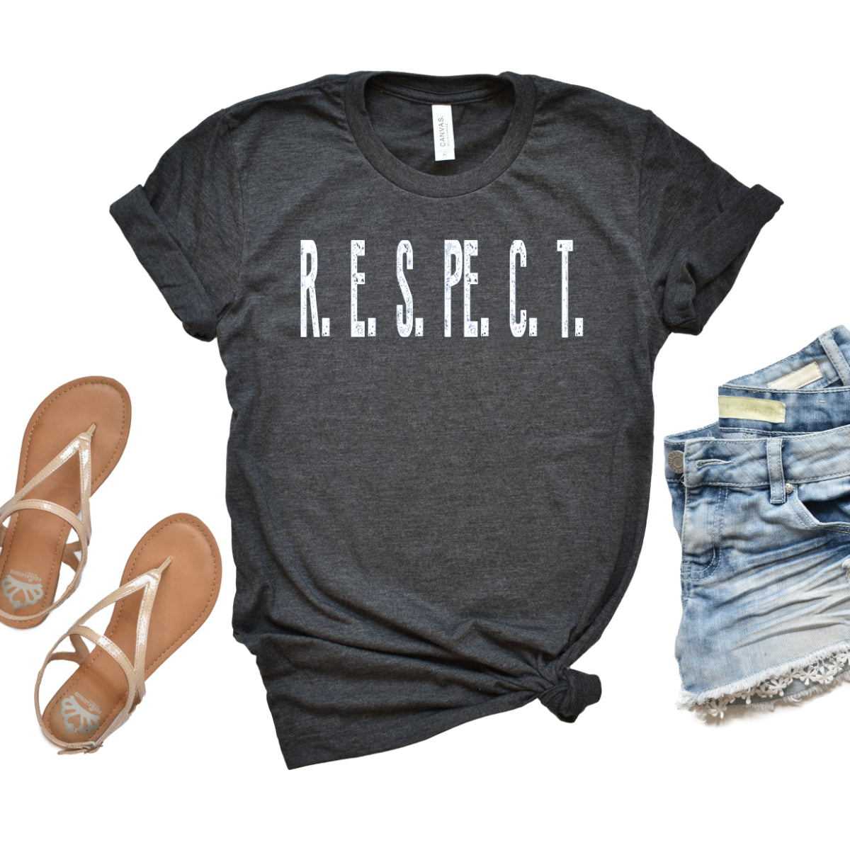 RESPECT - T-shirt à manches décontractées
