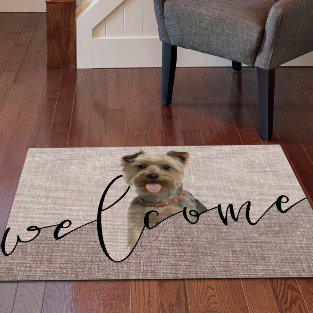 Custom Dog Welcome Entryway Rug
