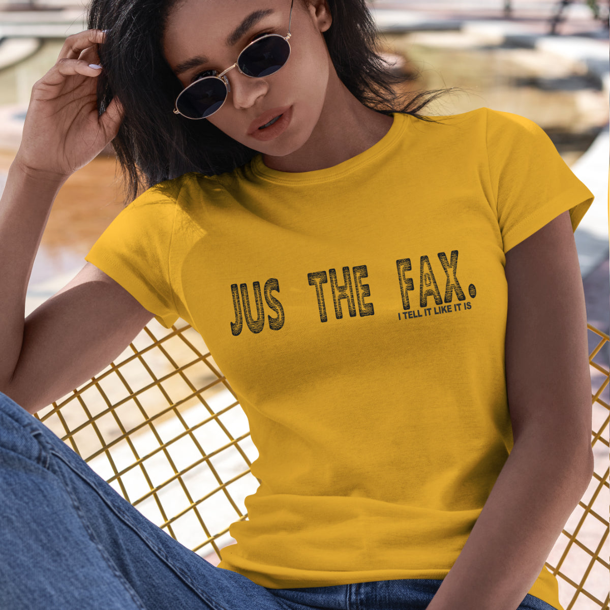 Jus the fax - Tell it like it is - Col rond Coupe femme - T-shirt