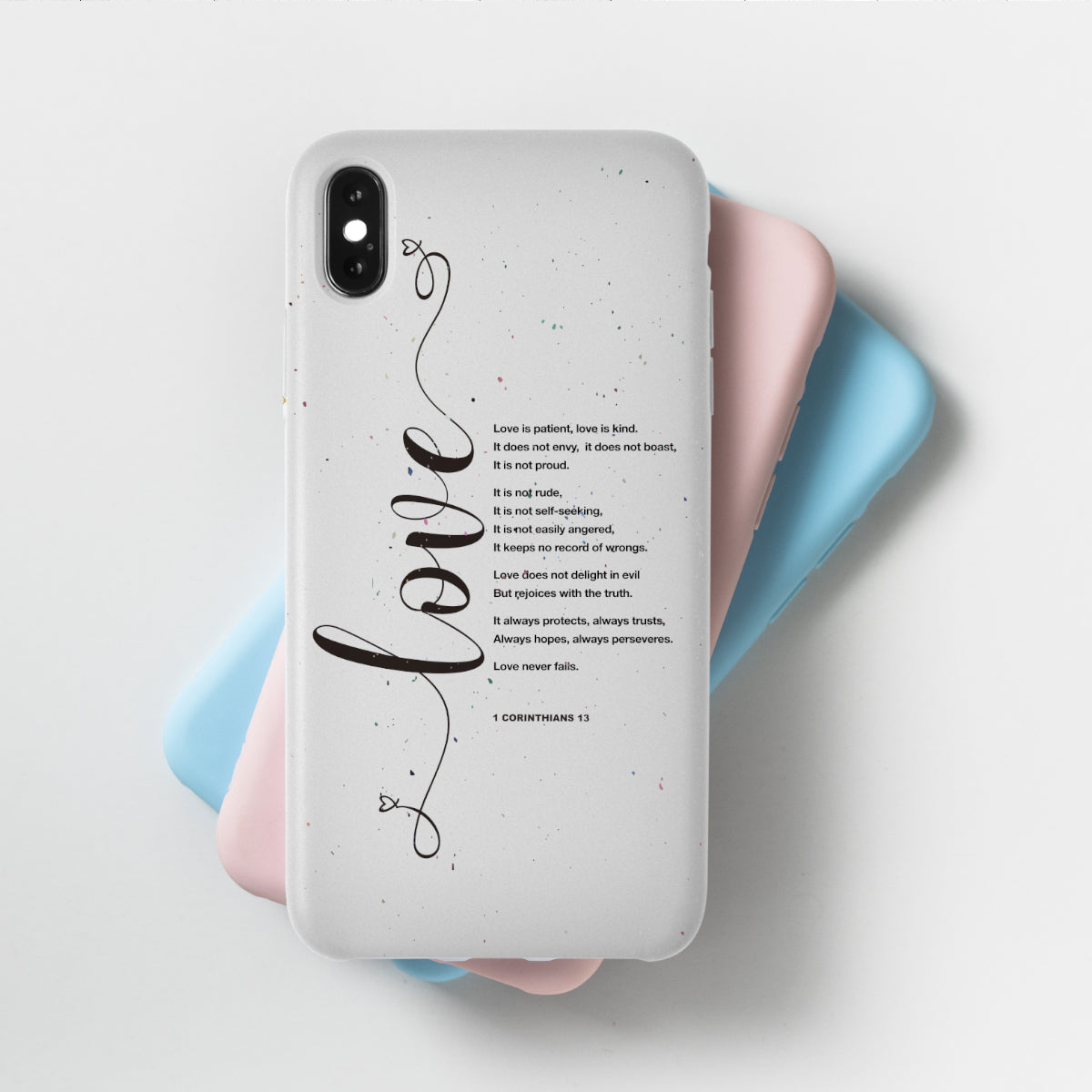 love is patient love is kind phone case