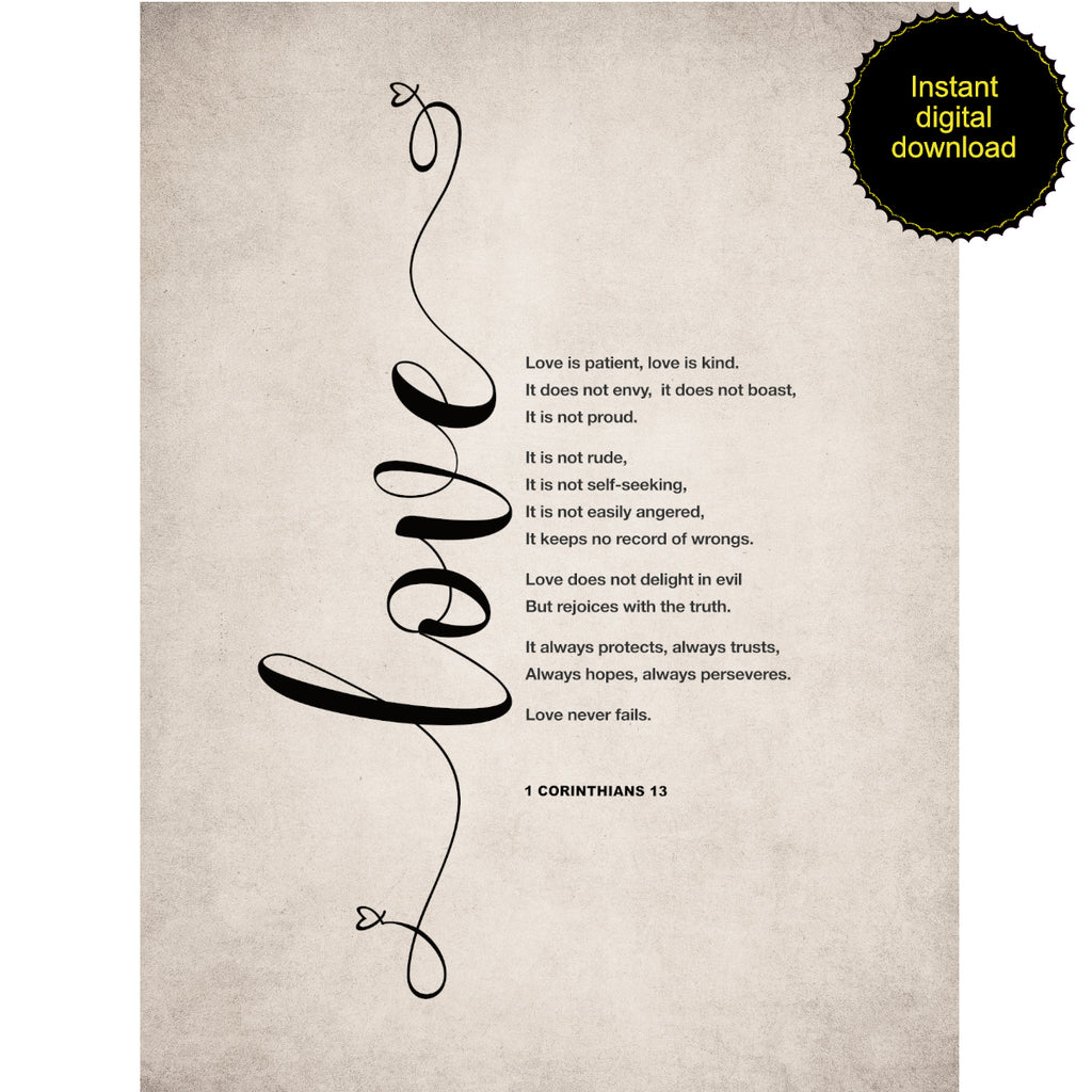 1 Corinthians 13 - Love is Patient, Love is Kind - Digital Download (N - Kayarize 1-corinthians-13-love-is-patient-love-is-kind-digital-download-n-kayarize