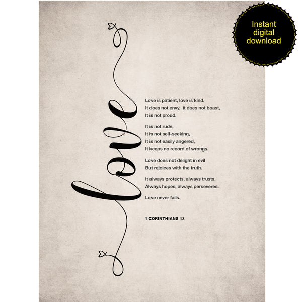 1-corinthians-13-love-is-patient-love-is-kind-digital-download-n-kayarize for 1 Corinthians 13 Free Printable 1 Corinthians 13 - Love is Patient, Love is Kind - Digital Download (N - Kayarize for 1 Corinthians 13 Free Printable