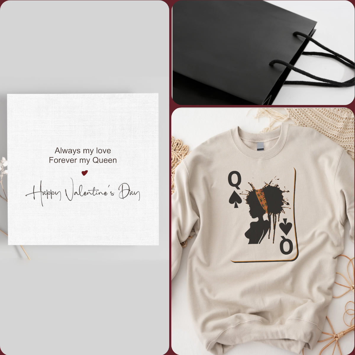 Valentine's Day Gift |  Queen | Drop Shoulder Sweatshirt | Gift Packaged with Message Card