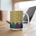 Large 15oz African Print Coffee Mugs (Set of 4) | African Wax Print Fabric Inspired