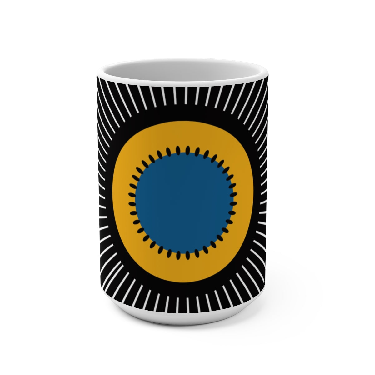 Large 15oz African Print Coffee Mugs (Set of 4) | African Wax Print Fabric Inspired