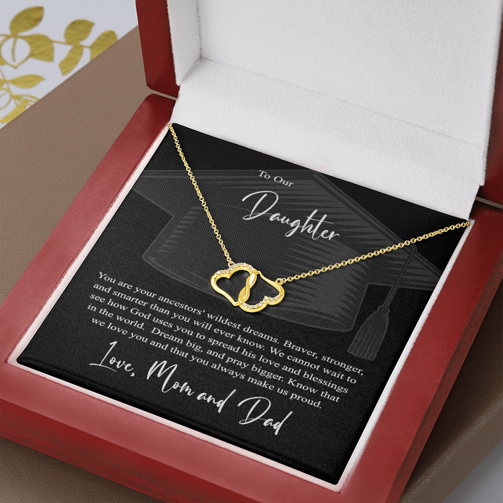 TO OUR DAUGHTER, LOVE, MOM AND DAD | GRADUATION | Gold Necklace | Minimalist Necklace