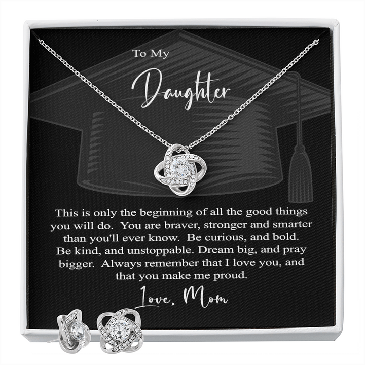 Perfect Graduation Gift | Love From Mom | Hearts Minimalist Necklace