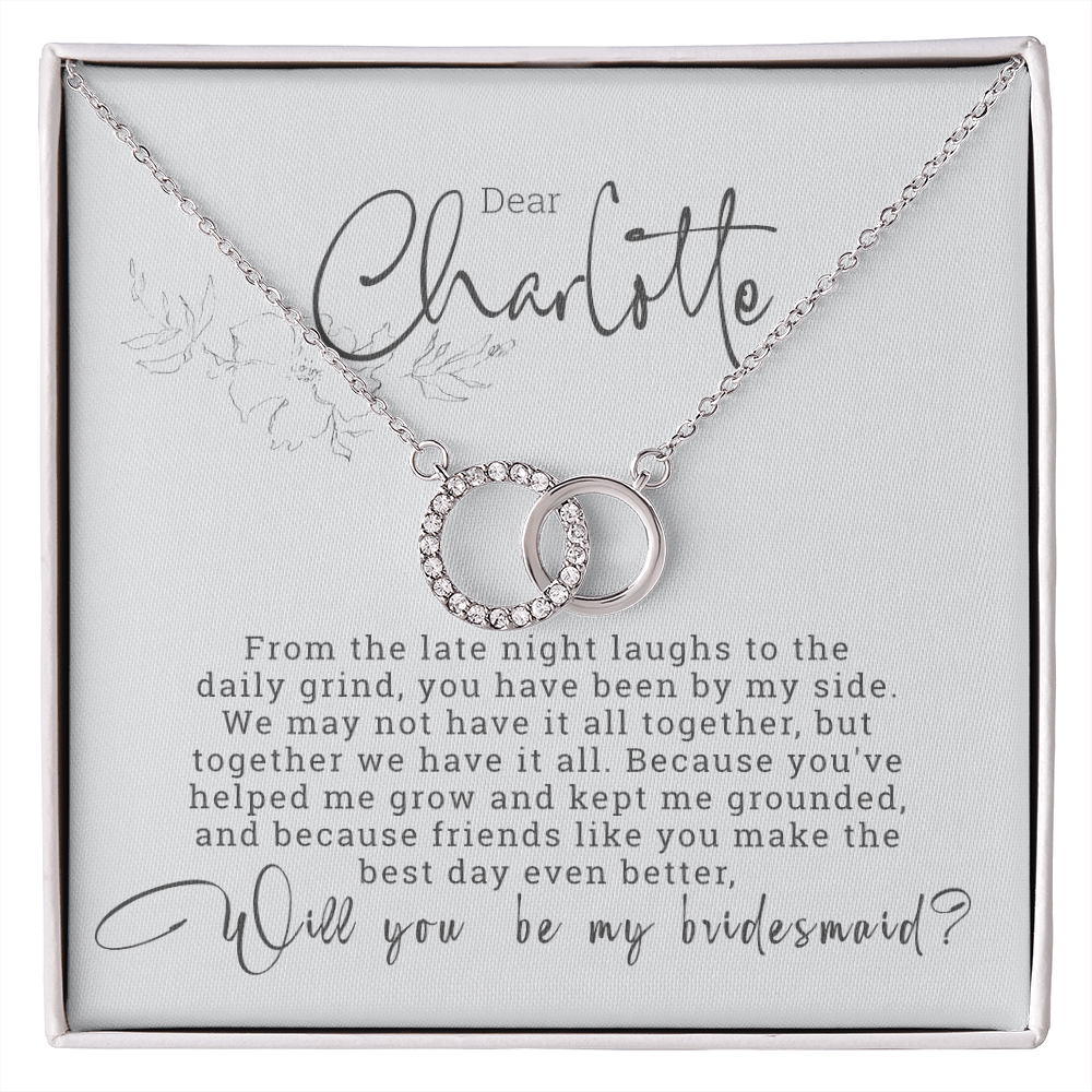 Bridesmaid Proposal Gift | The perfect pair necklace | love is kind collection