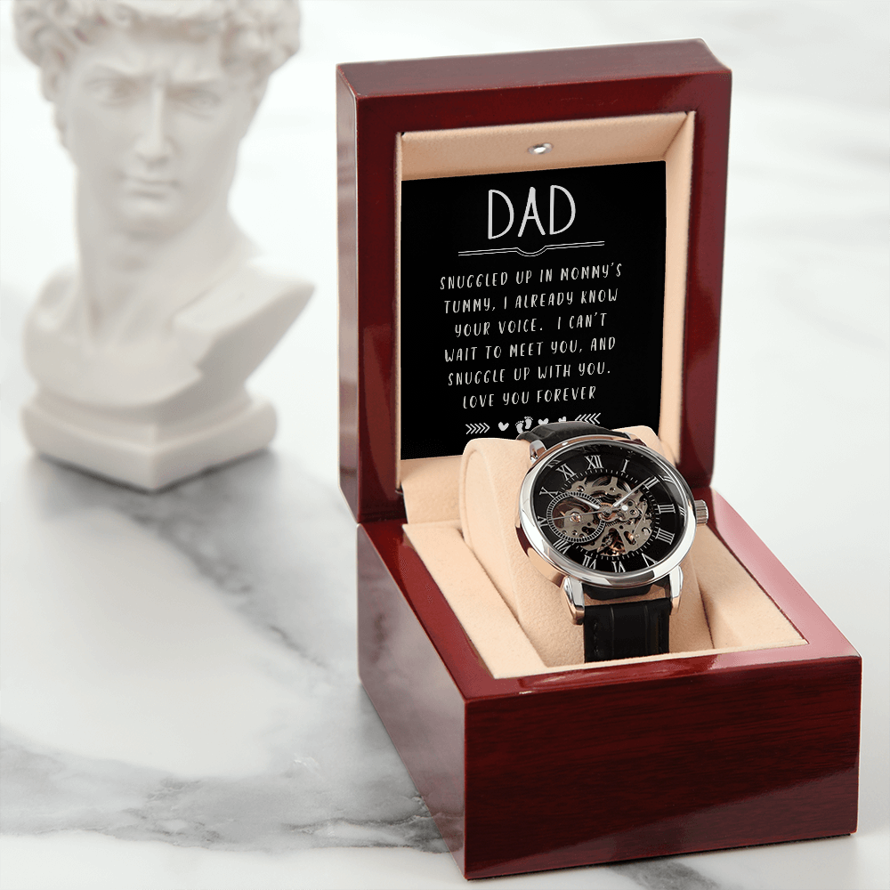 Dad to be - Father's Day Gift. Men's Openwork Watch