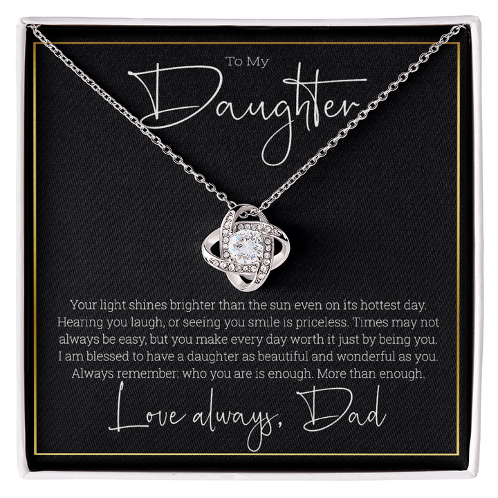 To My Daughter Love Dad | Gold Finish Necklace | Minimalist Necklace