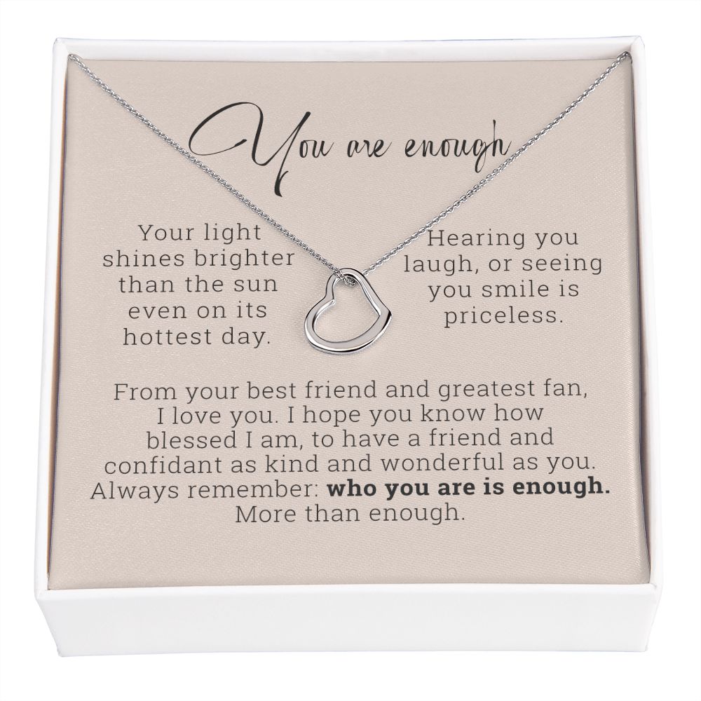 You Are Enough Necklace | Birthday Gift for Friend | Best Friend Gift | Minimalist Necklace
