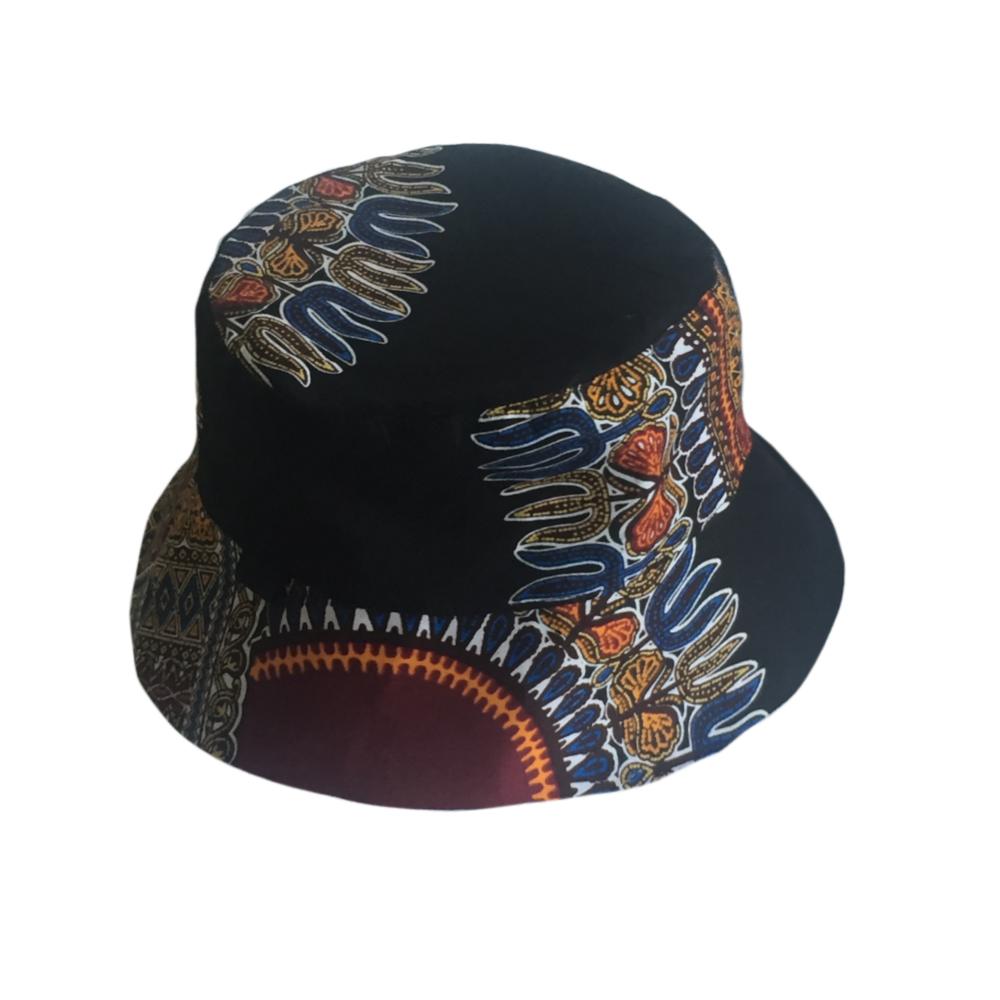 Black Dashiki Bucket Hat