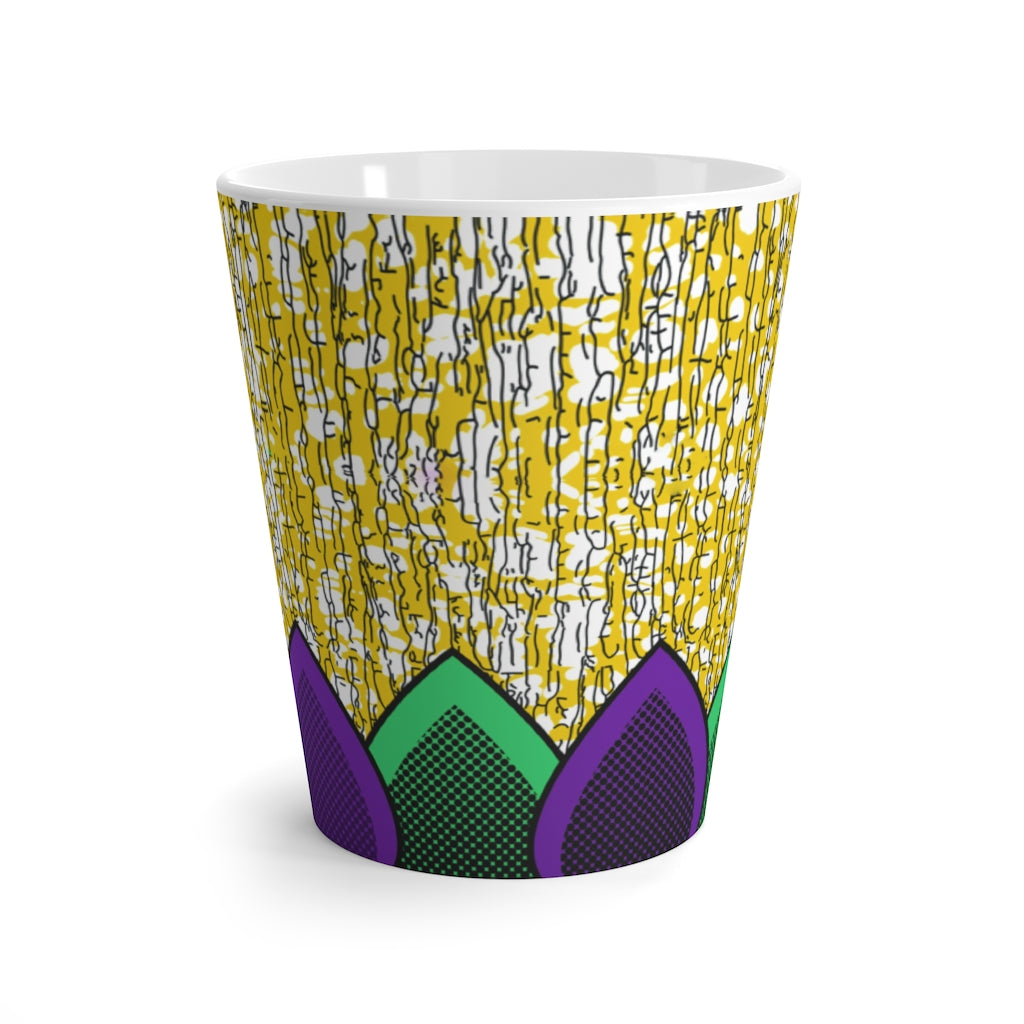 African Print Marigold Latte Mug