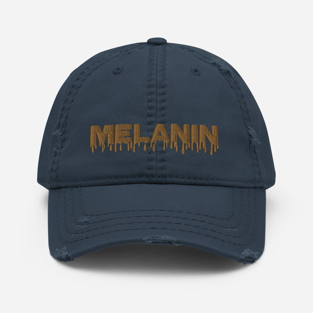 Drippin' Melanin - Distressed Dad Hat
