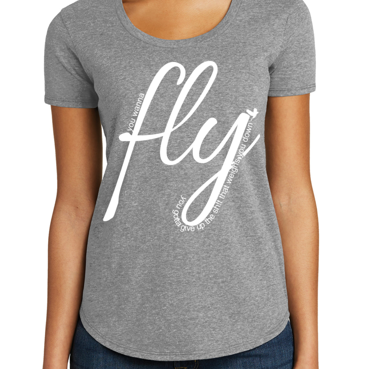 Fly - T-shirts ajustés à encolure dégagée Femme